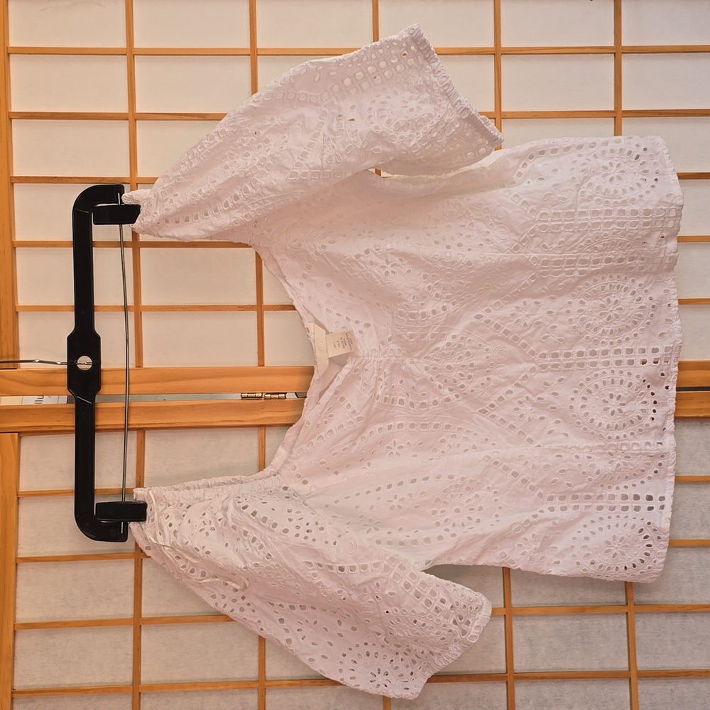 H&M white top sz L